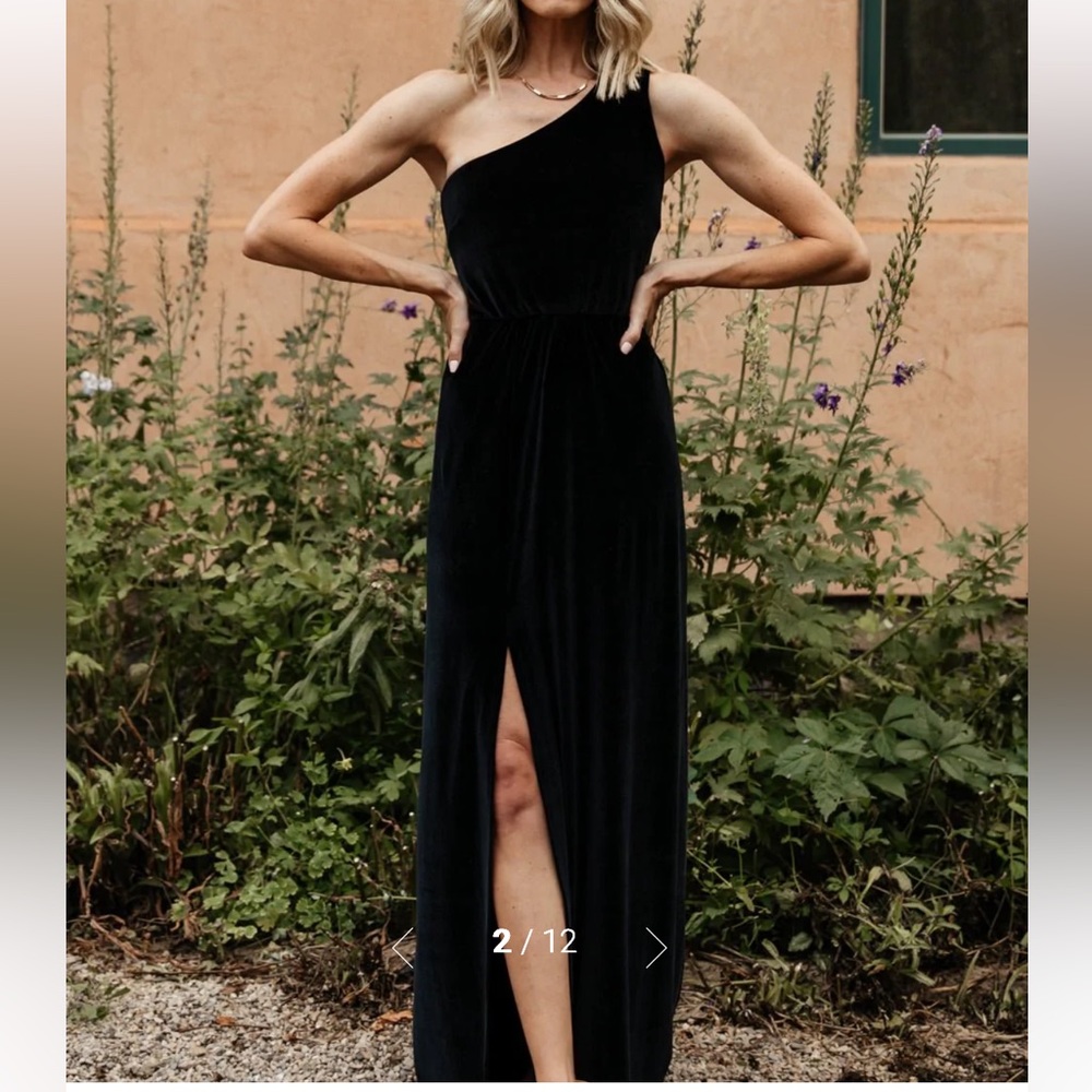 Baltic Born Tatiana Velvet One Shoulder Maxi Dress